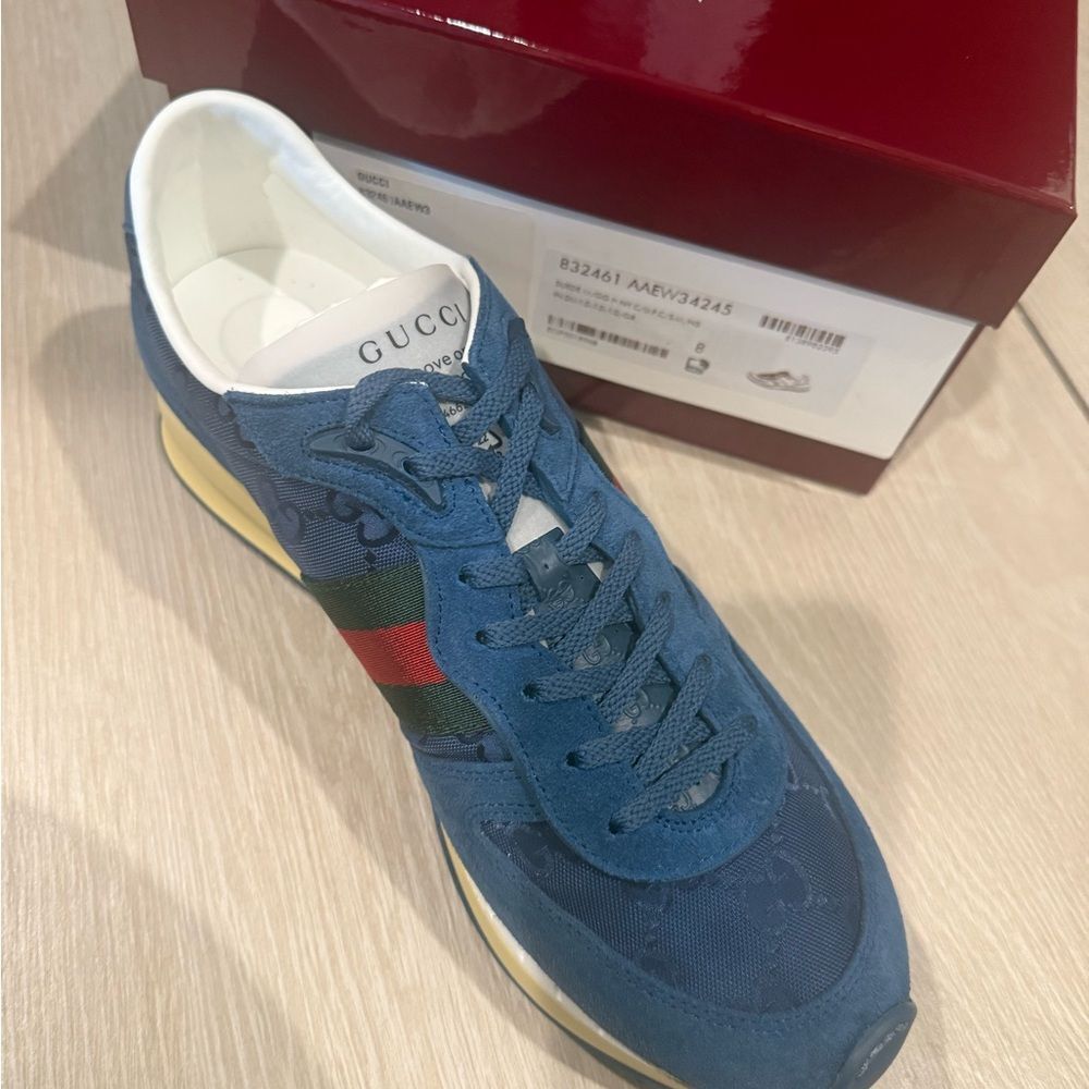 New with box Men's Blue Gucci Sneakers us size 9 Gucci 8